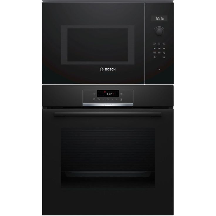 Erillisuuni ja mikroaaltouuni Bosch HBA571BB3-BFL554MB0, musta