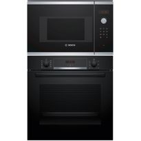 Erillisuuni ja mikroaaltouuni Bosch HBA534BB3-BFL523MS0, musta
