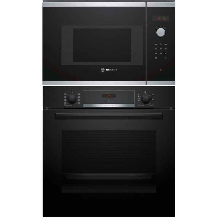 Erillisuuni ja mikroaaltouuni Bosch HBA534BB3-BFL523MS0, musta