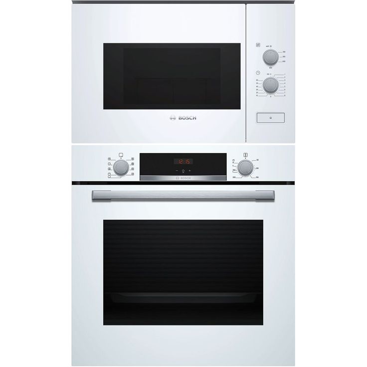 Erillisuuni ja mikroaaltouuni Bosch HBA534BW3-BFL520MW0, 118.8cm, valkoinen