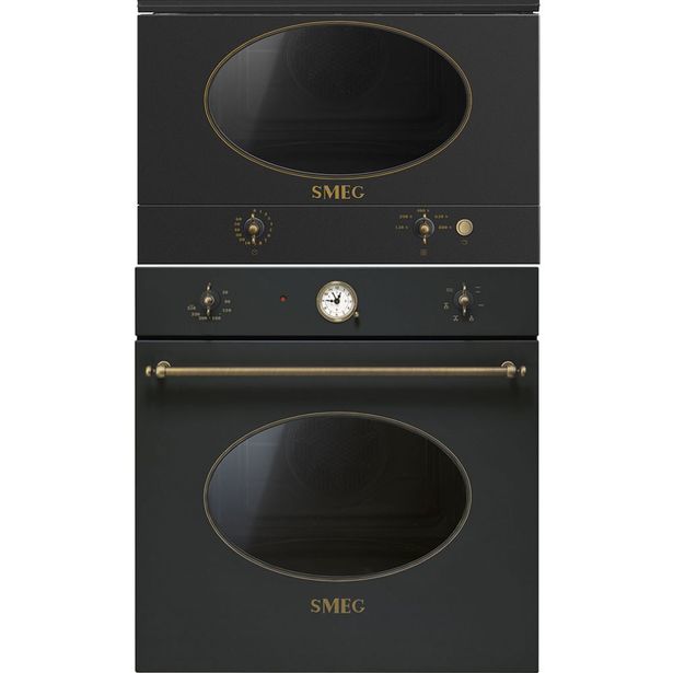 Uuni ja mikroaaltouuni Smeg SF800AO-MP822NAO, 91.5cm, antrasiitti