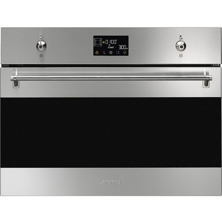 Yhdistelmämikroaaltouuni Smeg SO4302M1X, 45cm, teräs
