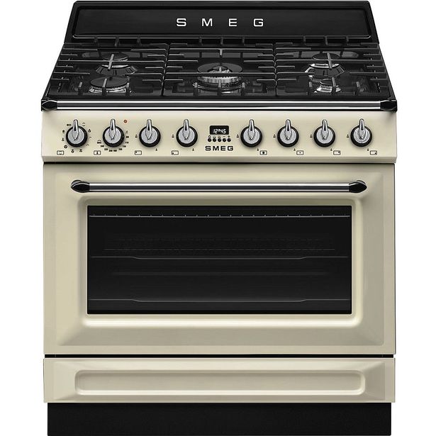 Kaasuliesi Smeg TR90GMP, 90cm, kermanvalkoinen