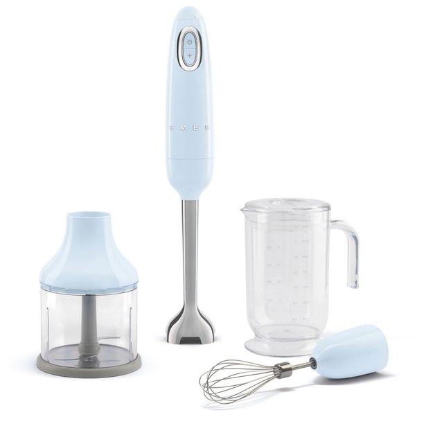 Sauvasekoitin lisävarusteineen Smeg HBF03PBEU, pastellinsininen