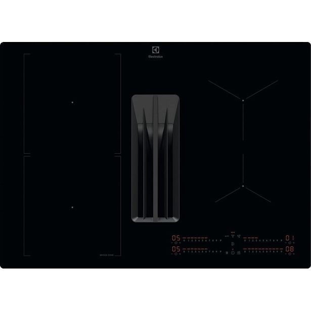Induktioliesitaso tuulettimella Electrolux HHHB760S, 70cm, musta