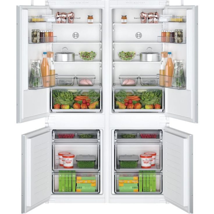 Jääkaappipakastin Bosch KIV86NSE0 x 2, 54.1cm, 267l, integroitava