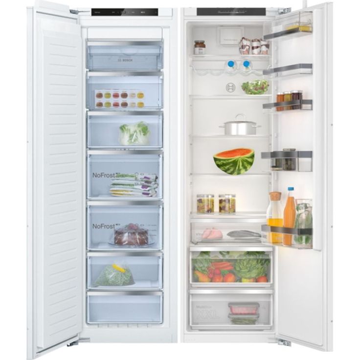 Jääkaappi ja pakastin Bosch KIR81ADD0-GIN81VEE0, 111.6cm, 310/212 l, integroitava