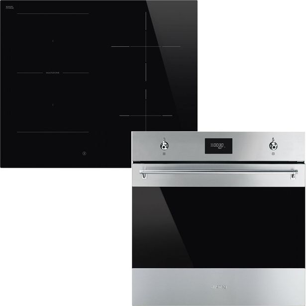 Erillisuuni ja induktioliesitaso Smeg SF6301TVX SI1M4644D, 119.7cm, teräs