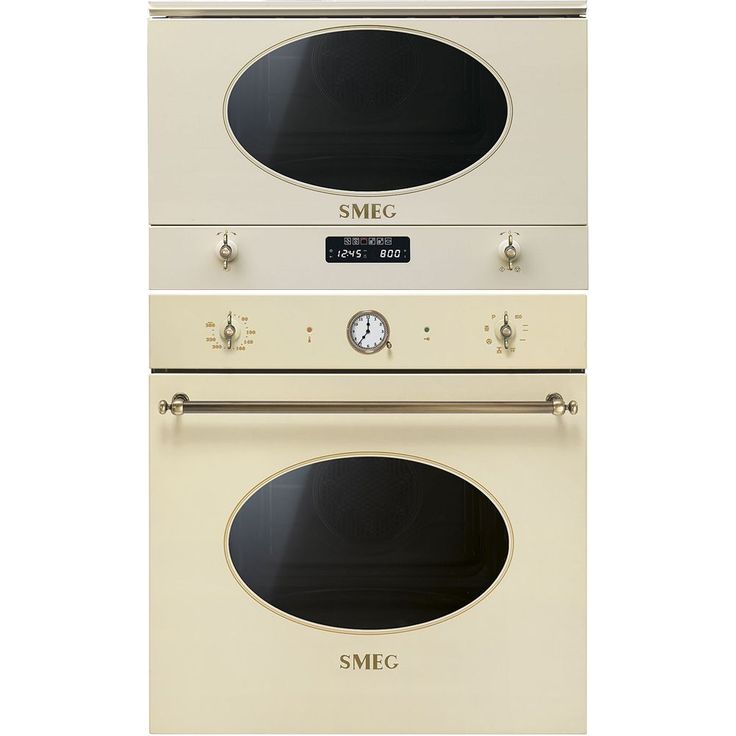 Uuni ja mikroaaltouuni Smeg SFP805PO-MP822PO, 119.2cm, creme