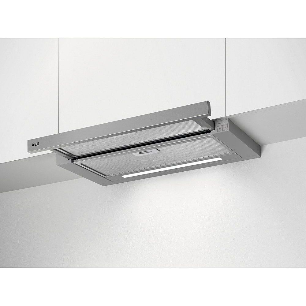 Liesituuletin AEG DPE5650M, 59.8cm, kaapiston alle, teräs
