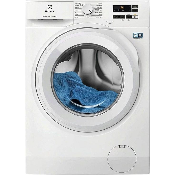 Edestä täytettävä pesukone Electrolux EFI611O84O, 60cm, 8kg, 1400rpm, valkoinen