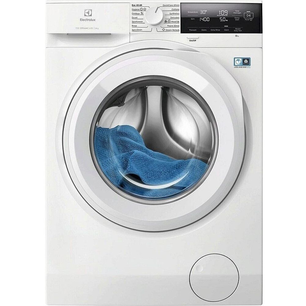 Edestä täytettävä pesukone Electrolux EFI731V84V, 60cm, 8kg, 1400rpm, valkoinen