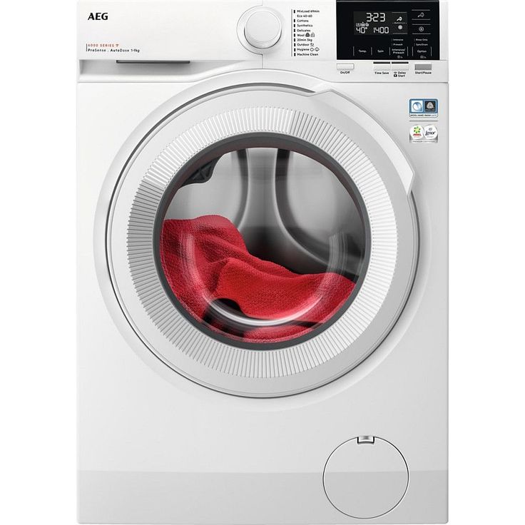 Edestä täytettävä pesukone AEG LR622A94Q, 60cm, 9kg, 1400rpm, valkoinen