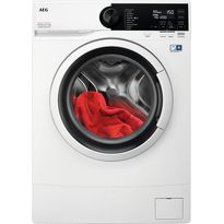 Edestä täytettävä pesukone AEG LSR615O62O, 60cm, 6kg, 1200rpm, valkoinen
