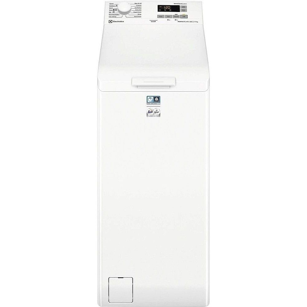 Päältä täytettävä pyykinpesukone Electrolux EW6T472L2L, 40cm, 7kg, 1200rpm, valkoinen