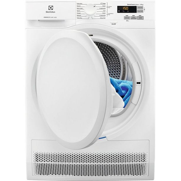 Kuivausrumpu Electrolux EW6C427E1, 60cm, 7kg, valkoinen