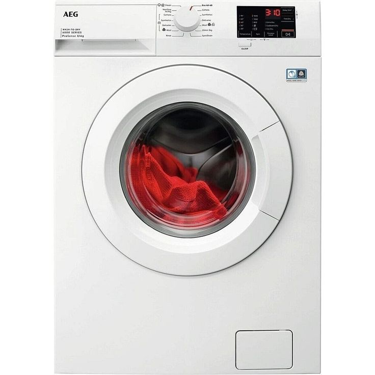 Kuivaava pesukone AEG LWD662P86P, 59.7cm, 8/4kg, 1600rpm, valkoinen