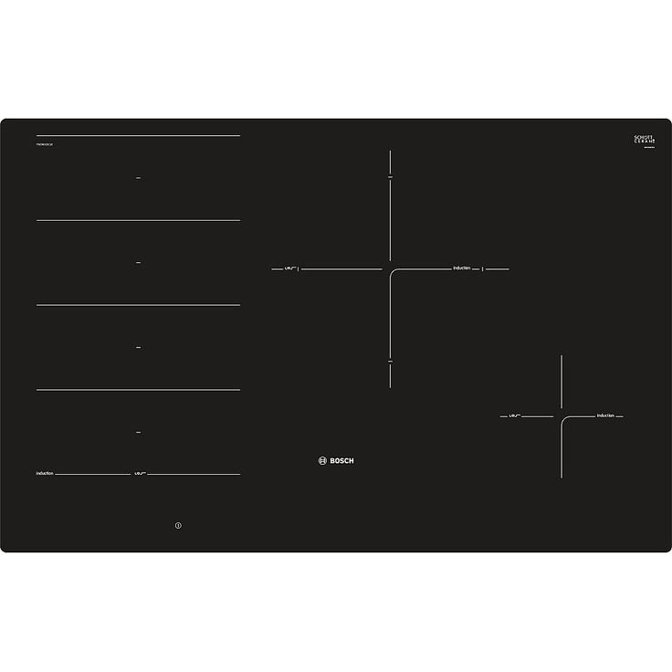 Induktioliesitaso Bosch PXE801DC1E, 79.2cm, musta