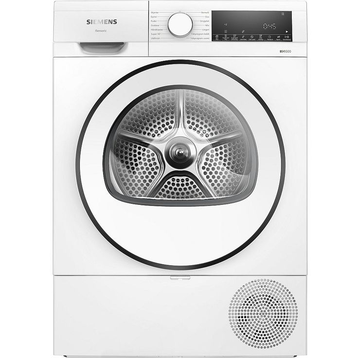 Lämpöpumppukuivausrumpu Siemens WQ42G20LDN iQ500, 60cm, 9kg, valkoinen