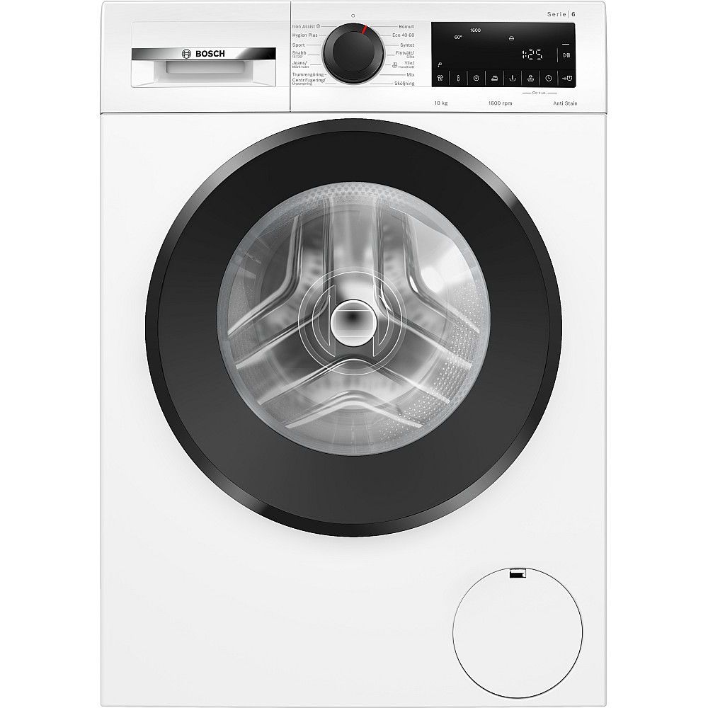 Edestä täytettävä pesukone Bosch WGG256ZESN, 59.8cm, 10kg, 1600rpm, valkoinen