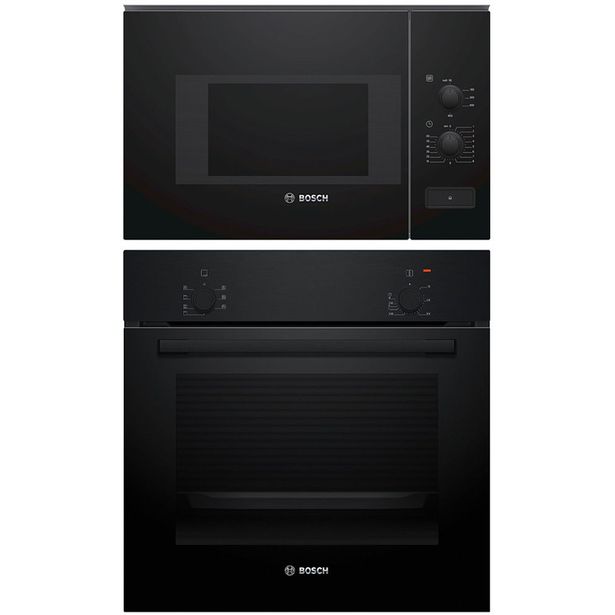 Uuni ja mikroaaltouuni Bosch HBF010BA1-BFL520MB0, 118.8cm, musta