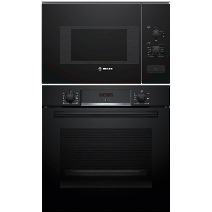 Uuni ja mikroaaltouuni Bosch HQA534BB3-BFL520MB0, 118.8cm, musta