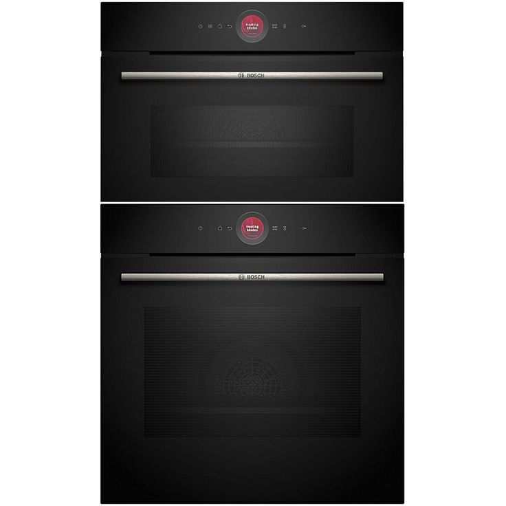 Uuni ja mikroaaltouuni Bosch HBG7221B1-CMG7241B1, 118.8cm, musta