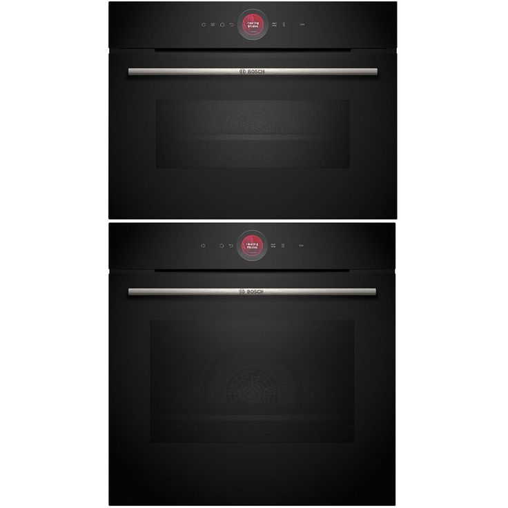 Uuni ja mikroaaltouuni Bosch HBG7742B1-CMG7241B1, 118.8cm, musta