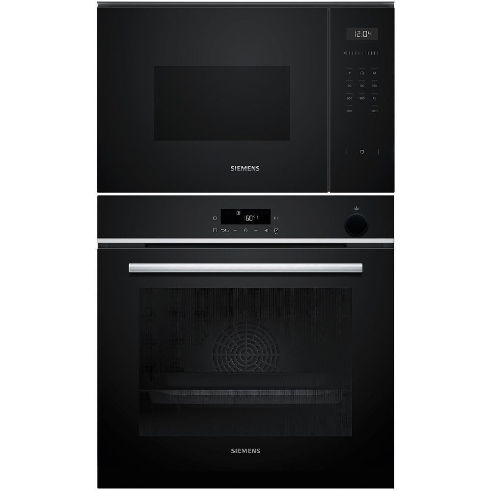 Uuni ja mikroaaltouuni Siemens HR532GBS3-BF555LMB1, musta