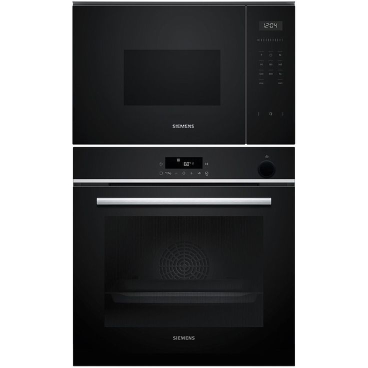 Höyryuuni ja mikroaaltouuni Siemens HR532GBS3-BF525LMB1, 118.8cm, musta
