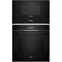 Uuni ja mikroaaltouuni Siemens HB772A1B1-BF722R1B1 iQ700, musta