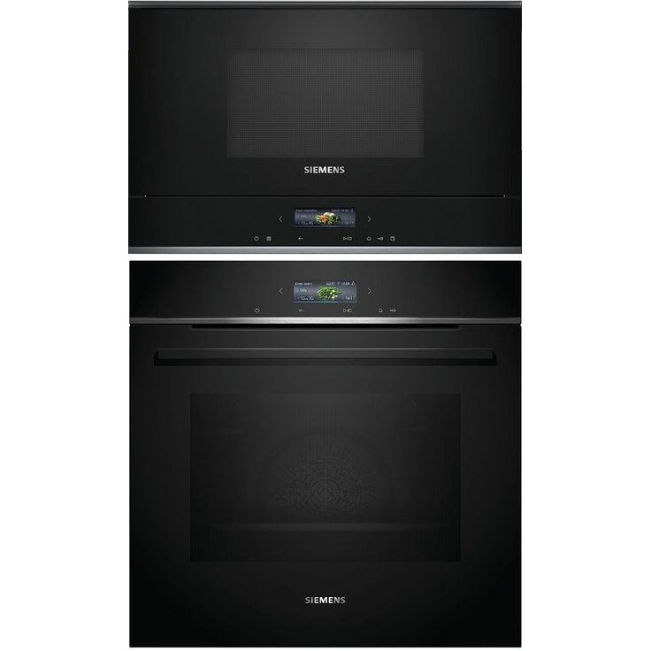 Uuni ja mikroaaltouuni Siemens HB772A1B1-BF722R1B1 iQ700, 118.8cm, musta