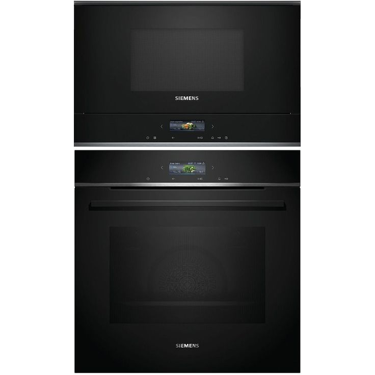 Uuni ja mikroaaltouuni Siemens HB772A1B1-BF722L1B1 iQ700, 118.8cm, musta