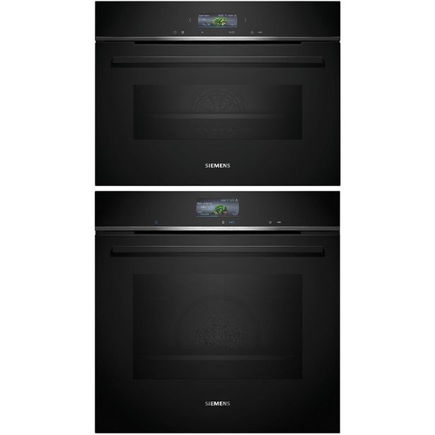 Uuni ja mikroaaltouuni Siemens HB776G3B2S-CM724G1B1, 118.8cm, musta
