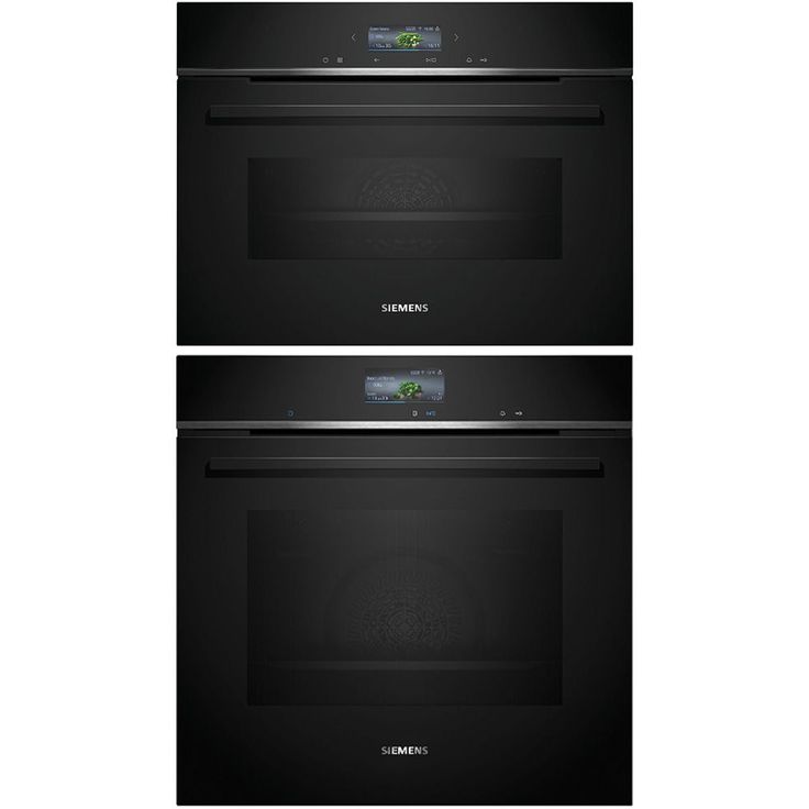 Uuni ja mikroaaltouuni Siemens HB776G3B2S-CM724G1B1, 118.8cm, musta