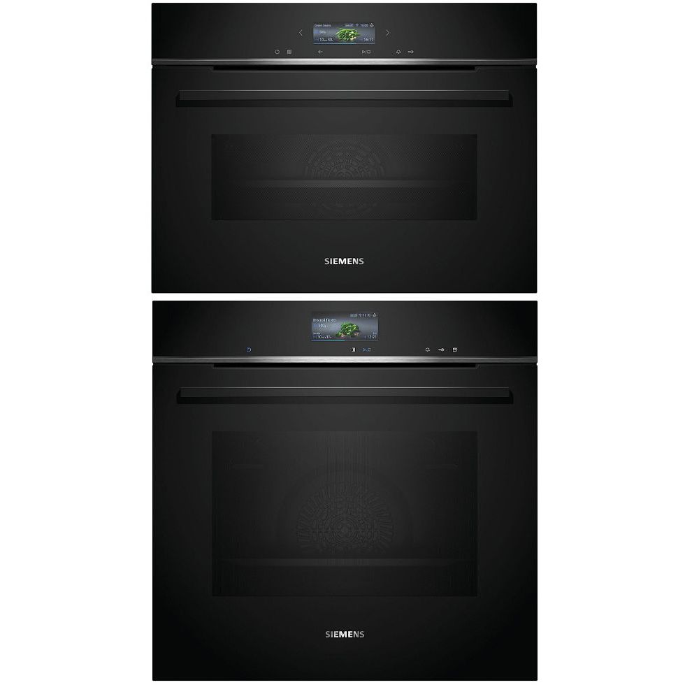 Uuni ja mikroaaltouuni Siemens HR736G1B1-CM724G1B1, musta