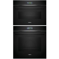 Uuni ja mikroaaltouuni Siemens HR736G1B1-CM724G1B1, musta