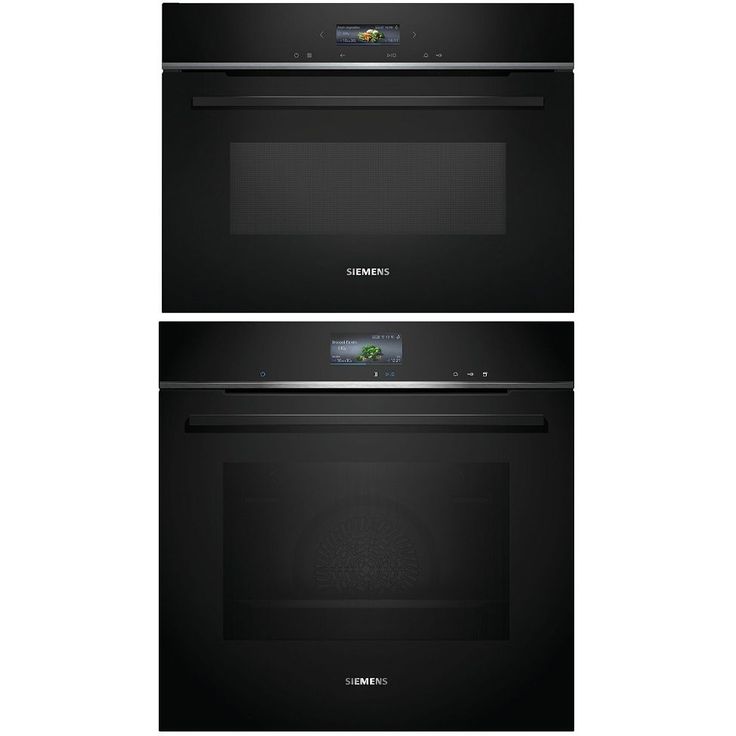 Höyryuuni ja mikroaaltouuni Siemens HR736G1B1-CE732GXB1, 118.8cm, musta