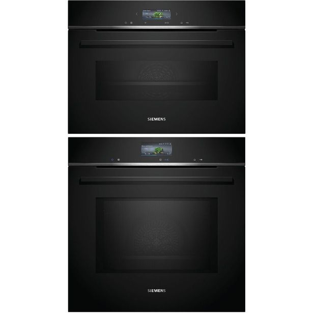 Uuni ja mikroaaltouuni Siemens HM736G1B1-CM724G1B1, 118.8cm, musta