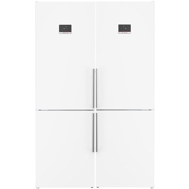 Jääkaappipakastin Bosch 2 kpl KGN367WCT Serie 4, 60cm, 321l, valkoinen