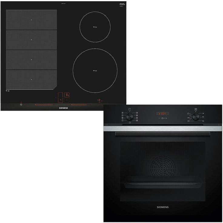 Keittiön kodinkonepaketti Siemens, sis. uuni HB234ABS3F ja induktioliesitaso EX675LEC1E, teräs