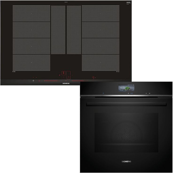 Keittiön kodinkonepaketti Siemens, sis. uuni HB776G3B2S ja induktioliesitaso EX875LYV1E, musta
