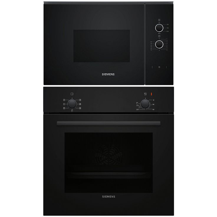 Uuni- ja mikroaaltouunipaketti Siemens HB010FBA1 + BF520LMA1, musta