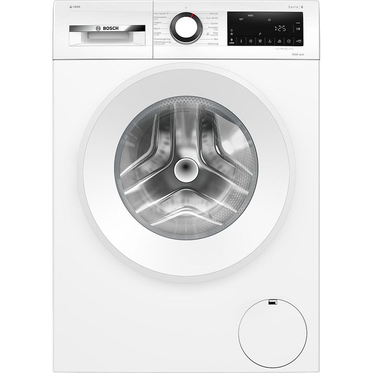 Edestä täytettävä pyykinpesukone Bosch Serie 6 WGG256FLSN, 1600rpm, 10kg, valkoinen