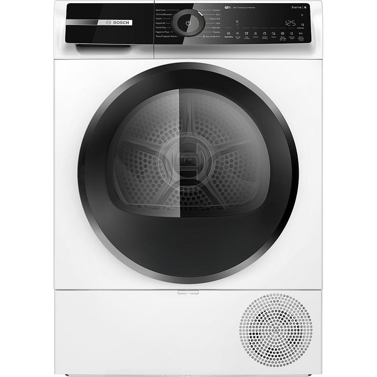 Kuivausrumpu Bosch Serie 6 WQN246DESN, 9kg, lämpöpumppu, valkoinen