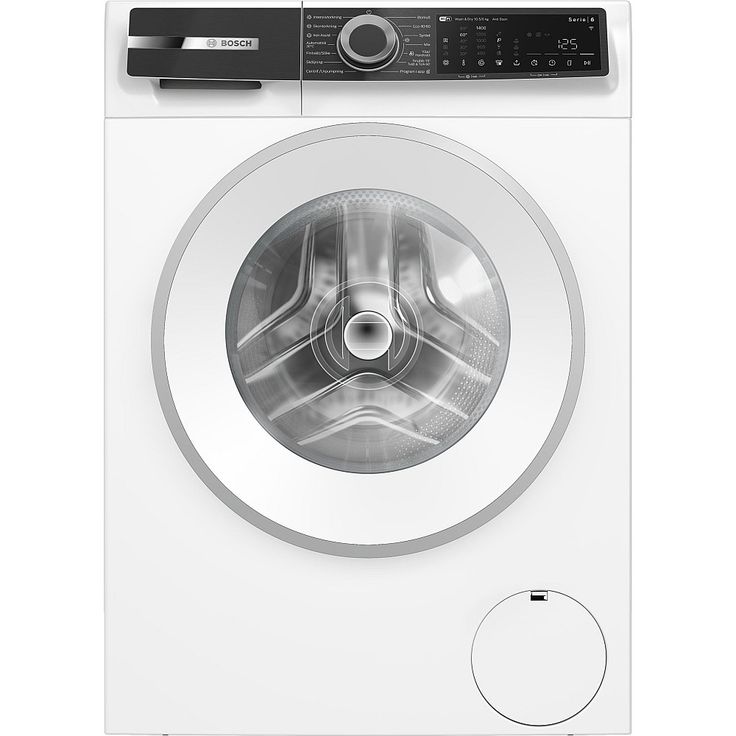 Kuivaava pyykinpesukone Bosch Serie 6 WNG2541LSN, 1400rpm, 10,5/6kg, valkoinen