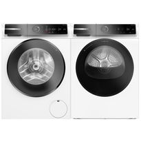 Pesukone ja kuivausrumpu Bosch WGB266ABSN-WRB247D0SN, 11/9kg, automaattinen annostelu, valkoinen