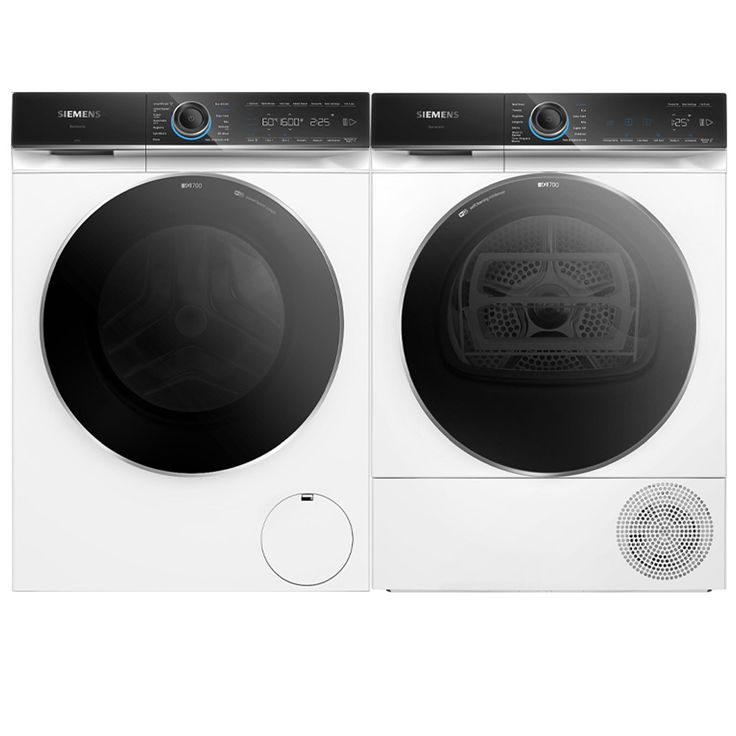 Pesukone ja kuivausrumpu Siemens WG66B2CLDN-WQ46B2DPDN, 11/9kg, automaattinen annostelu, valkoinen