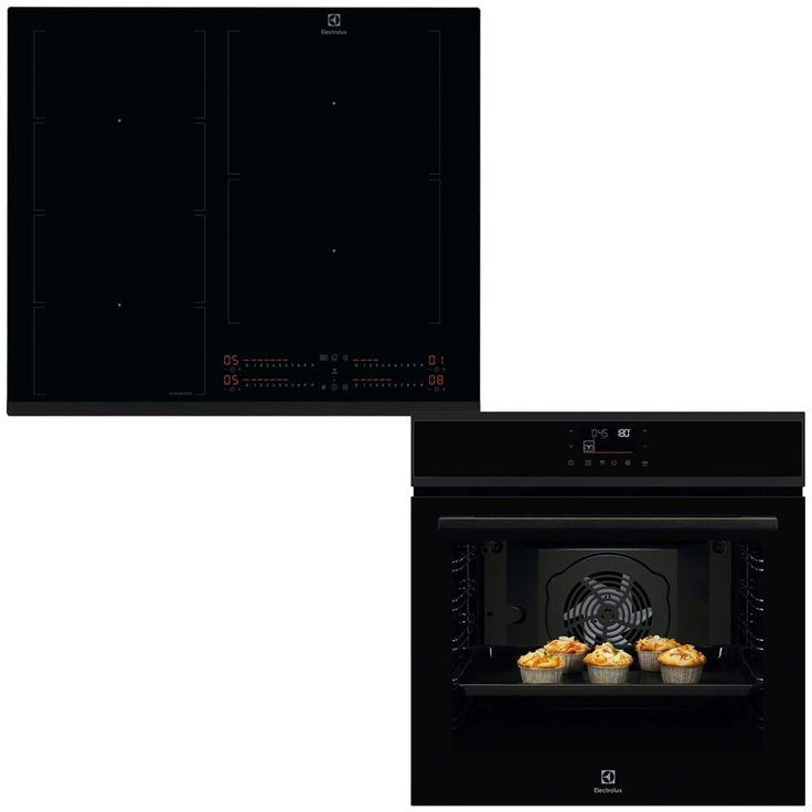 Erillisuunin ja induktiotason setti Electrolux COPP22B-HOX660MF, 59cm, musta