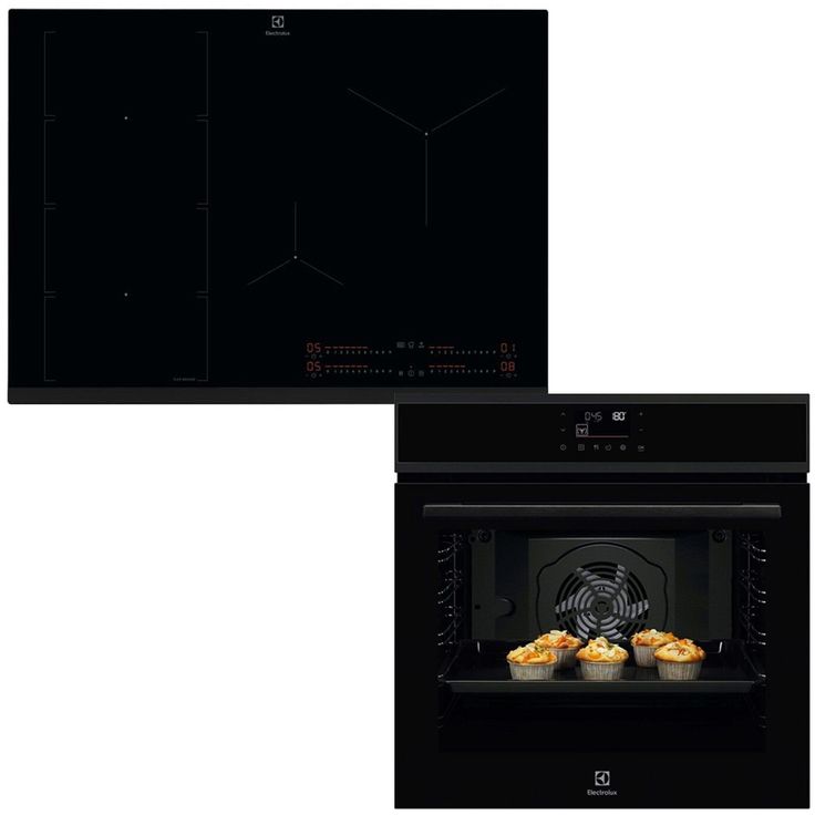Erillisuunin ja induktiotason setti Electrolux COPP22B-HOX760MF, 71cm, musta